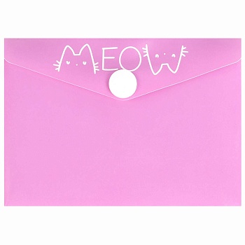 Папка для карт и визиток пластиковая Феникс+, арт. 69038/ 12 НАДПИСЬ КОТ (полипропилен, 10.5х7.4 см,