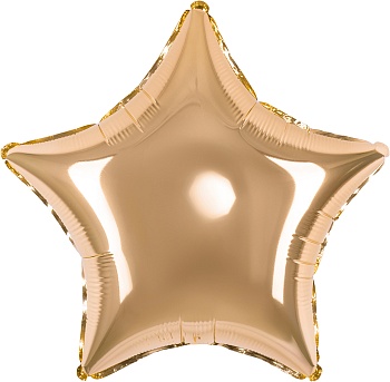 Шар (18''/46 см) Звезда, Античное золото, 1 шт.