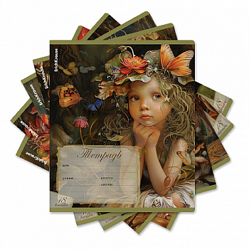 Тетрадь школьная ученическая ErichKrause Forest  Fairy, 18 листов, клетка (в плёнке по 10 шт.)_MIX-P