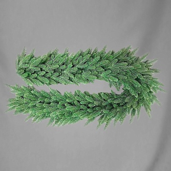 ХВОЙНАЯ ГИРЛЯНДА, DARLENS, 270Х30 СМ, PE/PVC, ЛИТАЯ, 224 ВЕТКИ, С ШИШКАМИ И РЯБИНОЙ