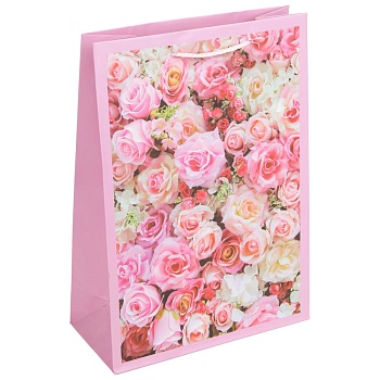 392923 Пакет подарочный МАТОВЫЙ ml,цветы,140 гр/м2 ЧУДО ПРАЗДНИК в кор.10*12шт