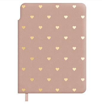 Записная книжка ESCALADA, А6, 96 л., арт. 71045/ 20 ЗАМША БЕЖЕВЫЙ (кожзам: 108х148 мм, мягкий перепл