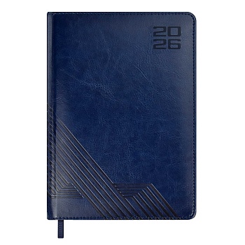Ежедневник датированный 2026 ESCALADA, А5, 176 л., арт. 70221/ 15 САРИФ СИНИЙ (кожзам: 146x211 мм, т