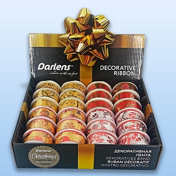 ЛЕНТА УПАКОВОЧНАЯ, DARLENS, 3.8MMX27M, АССОРТИ