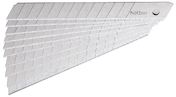 UK_060168 Лезвия для канцеляр. ножей Hatber 9мм 10 шт в пластик.боксе с европодвесом