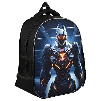 Ранец школьный Феникс+ арт.68235/ 6 ОГНЕННЫЙ РОБОТ (27,5x37,5x14,5 см, полиэстер, ЭВА-панель, сублим