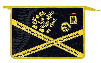 AMc_03040 Папка для тетрадей Пластиковая А4ф 1 отделение 245х340х40мм на молнии -Затерянный мир-  в 