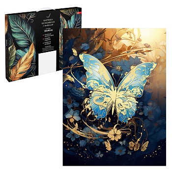 Набор для творчества Картина по номерам с поталью арт. 67972 / 25 БАБОЧКА В ЗОЛОТЕ, размер: 30х40 см