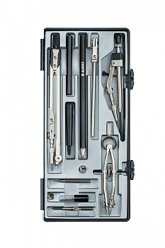 Набор чертежный из 12-и предметов, футляр НЧ12-80-70