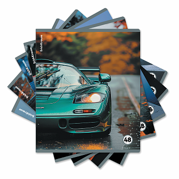 Тетрадь общая ученическая с пластиковой обложкой на скобе ErichKrause Rain Drive, А5+, 48 листов, кл