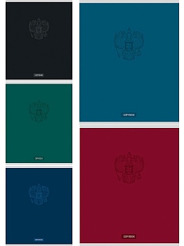 TМ"Profit"Тетрадь А5 КЛЕТКА 48л. ГЕРБ НА ОДНОТОННОМ ФОНЕ(48-9056) цвет. мелов. обл.