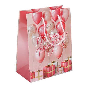 393782 Пакет подарочный глянцевый xl,шары,140 гр/м2 ЧУДО ПРАЗДНИК в кор.5*12шт