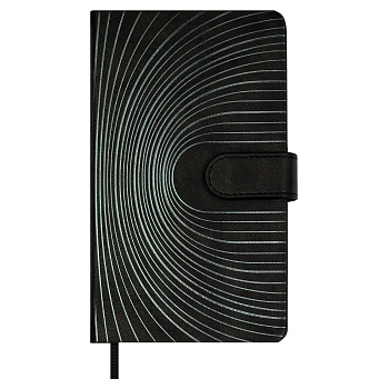 Ежедневник недатированный ESCALADA, А6+, 120 л., арт. 70680/ 20 ТИВОЛИ ЧЁРНЫЙ (кожзам: 110х190 мм, т