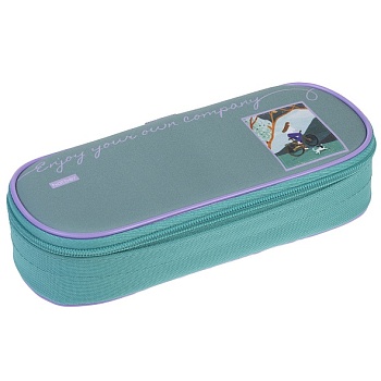 NPk_73288 Пенал 220х90х50ММ с карманом на молнии-Наедине с собой-  в индив.упак.