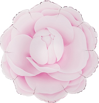 Шар (19''/48 см) Цветок, Камелия, Розовый, 1 шт.