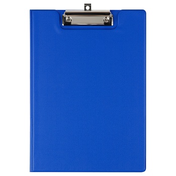 Папка-планшет с зажимом OfficeSpace А4, ПВХ, синий