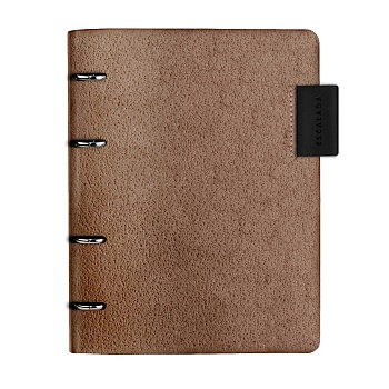 Папка-обложка для сменных блоков тетрадей ESCALADA, А5+, арт. 70718/ 20 ХАРД КОРИЧНЕВЫЙ (кожзам: 170