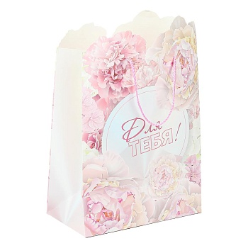 389093 Пакет подарочный вырубка, для тебя, размер l,190 гр/м2 ЧУДО ПРАЗДНИК в кор.10*12шт