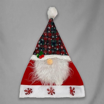 КОЛПАК, DARLENS «ДЕД МОРОЗ», ТЕКСТИЛЬ, 29Х39 СМ, С АППЛИКАЦИЕЙ КОЛПАК,