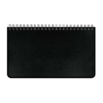 Планинг недатированный ESCALADA, 190х110 мм, 68 л., арт. 70754/ 20 БЬЯНЧИНИ ЧЁРНЫЙ (кожзам: твёрдый 