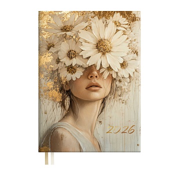 Ежедневник датированный 2026 ESCALADA, А6+, 176 л., арт. 70309/ 20 ЗОЛОТАЯ ЭСТЕТИКА (кожзам: 126х174