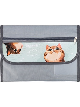 Папка для труда СМЕШНЫЕ КОТЫ (ПТР-1051) ткань, 325х245мм