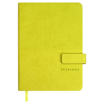 Ежедневник недатированный ESCALADA, А6+, 120 л., арт. 70683/ 20 ВИННЕР ЛАЙМОВЫЙ (кожзам: 126х174 мм,