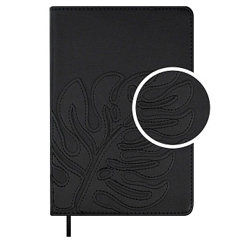 Ежедневник недатированный ESCALADA, А5, 160 л., арт. 70641/ 15 БУЙВОЛ ЧЁРНЫЙ (кожзам: 146x211 мм, тв
