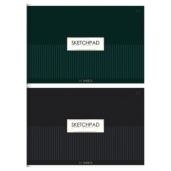 Альбом для рисования 32л., А4, на скрепке BG "Minimal", тиснение фольгой