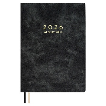 Еженедельник датированный 2026 ESCALADA, А4, 80 л., арт. 70327/ 10 ТИВОЛИ ДЕЛАВЭ ЧЁРНЫЙ 