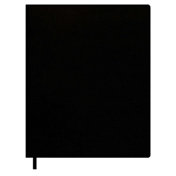 Записная книжка ESCALADA, А4+, 80 л., арт. 70700/ 15 ЛЕЗЕРЕТТО ЧЁРНЫЙ (кожзам: 220х266 мм, мягкий пе