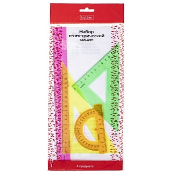 MNn_04309 Набор геометрический Hatber пластиковый большой цветной ассорти