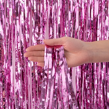 Занавес Дождик Звезды Люкс, Розовое Золото, Металлик, 100*200 см, 1 шт.