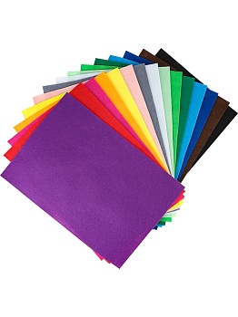Цветной фетр для рукоделия и творчества, А4, 15 листов/15 цветов, толщ.2 мм, НДР-1869