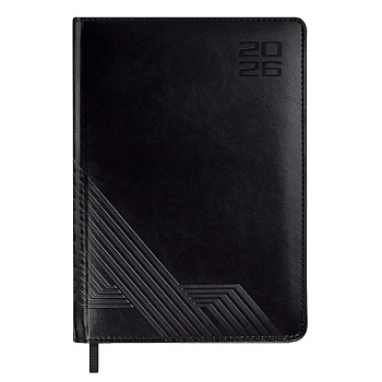Ежедневник датированный 2026 ESCALADA, А5, 176 л., арт. 70218/ 15 САРИФ ЧЁРНЫЙ (кожзам: 146x211 мм, 