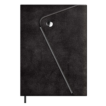 Ежедневник недатированный ESCALADA, А5, 160 л., арт. 70617/ 15 СПИЛОК ДЕЛАВЭ ЧЁРНЫЙ (кожзам: 150/146