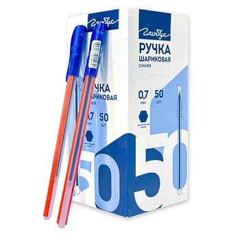 Ручка шариковая "Hexagon"синяя, 0,7 мм ТМ Глобус РШШ