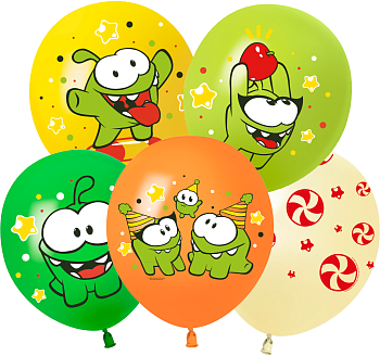 Шар (12''/30 см) Ам Ням, Ассорти, пастель, 1 ст, 25 шт.