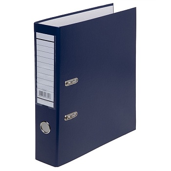 70ПР4_00009 Папка-Регистратор с арочным механизмом А4 с карманом на корешке, 70 мм, бумвинил, синяя
