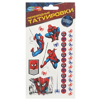 403446 Тату человек паук, 1 лист, в пакете МУЛЬТИ АРТ в кор.200шт