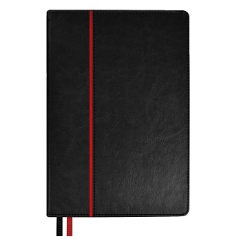 Ежедневник недатированный ESCALADA, А5, 160 л., арт. 70624/ 15 САРИФ ЧЁРНЫЙ/КРАСНЫЙ (кожзам: 146x211