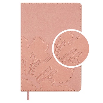 Ежедневник недатированный ESCALADA, А5, 160 л., арт. 70642/ 15 БУЙВОЛ РОЗОВЫЙ (кожзам: 146x211 мм, т
