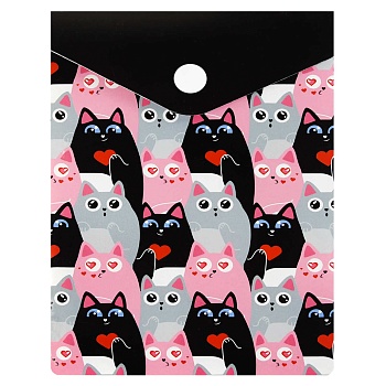 Папка для документов пластиковая Феникс+, арт. 69029/ 12 КОТИКИ (полипропилен, 15.8х11.4 см, 1 отдел