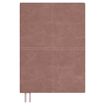 Ежедневник недатированный ESCALADA, А5+, 160 л., арт. 70588/ 10 НУБУК ПЕПЕЛЬНО-РОЗОВЫЙ (кожзам: 175х