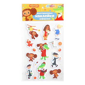 396966 Наклейки зефирные, Чебурашка МУЛЬТИ АРТ в кор.500шт