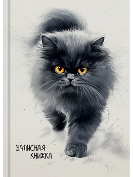 ЗАПИСНАЯ КНИЖКА. А6 96л. ПУШИСТЫЙ КОТ - 5 (96-7562) 7БЦ, глянц.ламинирование, цвет.мелов.обл.