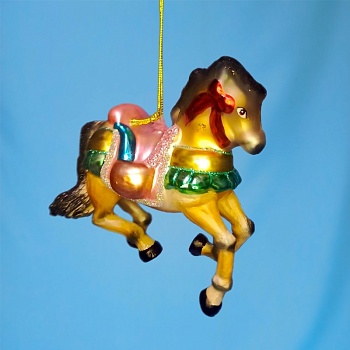 ФОРМОВОЧНАЯ ИГРУШКА, СИМВОЛ ГОДА, DARLENS «ЛОШАДКА», 9,6Х4,9Х10,4 СМ, СТЕКЛО