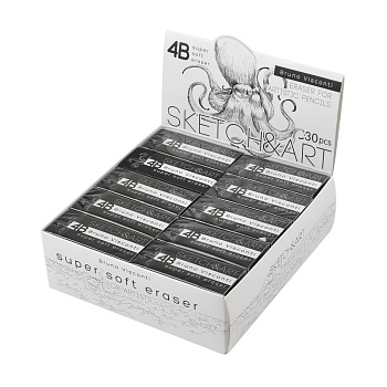 ЛАСТИК ХУДОЖЕСТВЕННЫЙ "SKETCH&ART" 4B, ЧЕРНЫЙ