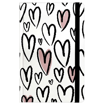 Ежедневник недатированный арт. 71542 КРУПНЫЕ СЕРДЕЧКИ / А5, 96 л., твёрдый переплёт 7БЦ, полноцветна