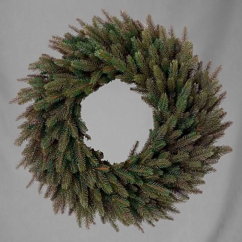 ХВОЙНЫЙ ВЕНОК, DARLENS «ЕЛЬ СИБИРСКАЯ», 60 СМ, PE/PVC, ЛИТОЙ, 129 ВЕТОК